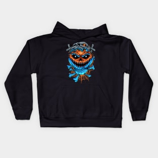 PUMPKIN SKULL HEAD Kids Hoodie